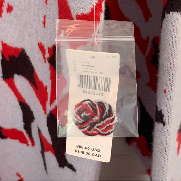 NWT Anthropologie Lizzie Mock Neck Sweater Size M Cozy Soft Knit Floral Print - Picture 7 of 16